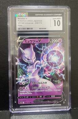 2022 Japanese Mewtwo V 050/172 VSTAR Universe Holo CGC 10 Gem Mint